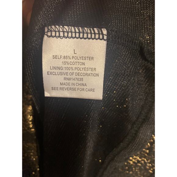 Romeo + Juliet Couture- Womens gold and black metallic dress size Large - Picture 7 of 7
